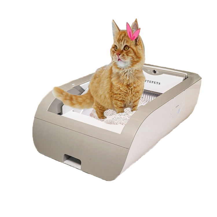 Self-Flushing Self-Washing Cat Litter Box