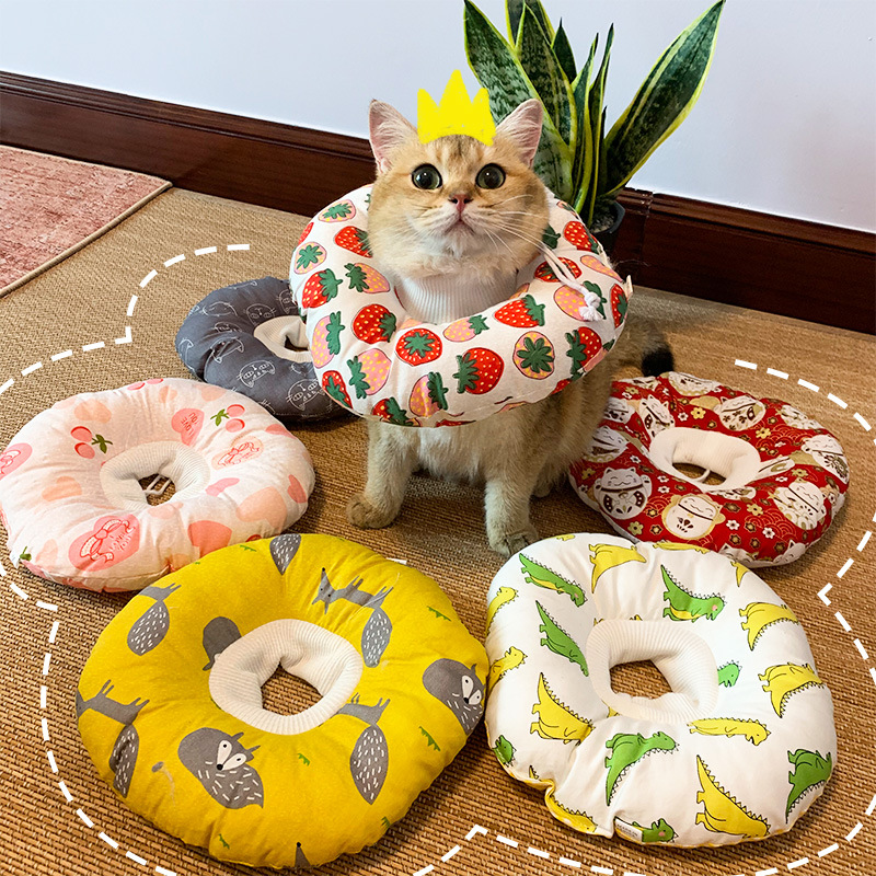 Soft waterproof Cat Collar pet Cone Elizabeth Collar Loops-Protective Wound Healing Specially Designed for Cats