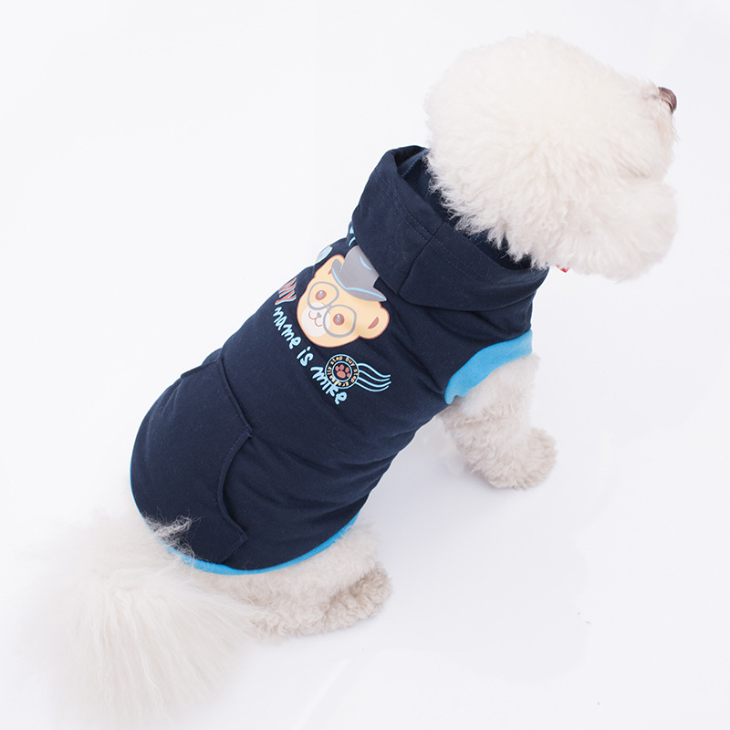 Dog Clothes Knitwear Fleece Warm Dog Hoodie Winter Pet New Year Sweater Small Dog Jacket Hooded Puppy Coat