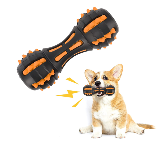 Non-Toxic Natural Rubber Dog Toys with Bacon Flavor