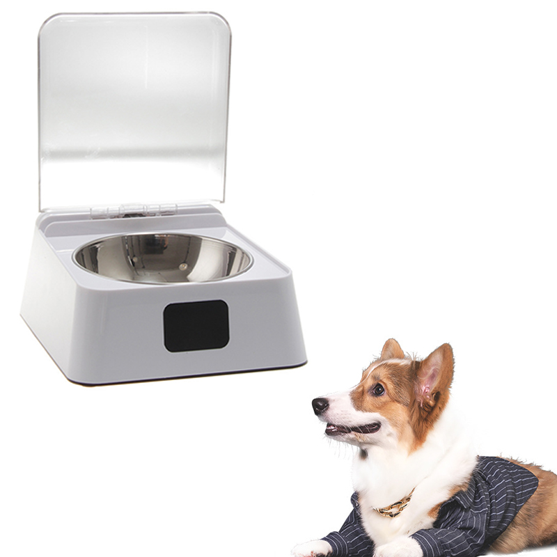 Rechargeable Infrared Sensor Smart Pet Feeding Bowl with Cover